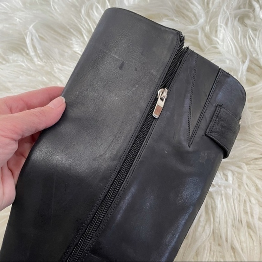 Enzo Angiolini black leather tall boots size 8 - Picture 8 of 11